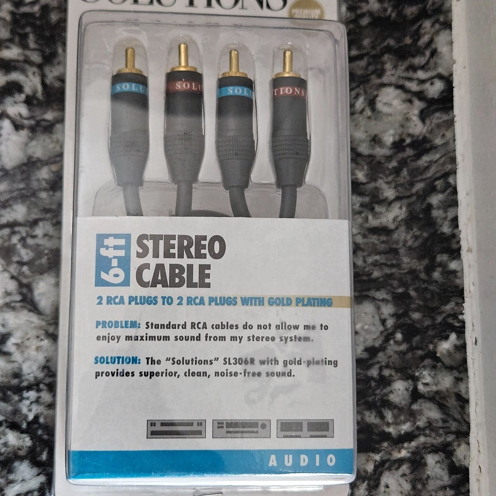 Brand New Solutions Premium Quality 6-ft Stereo Cable (SL306R) with gold plating - Picture 9 of 9